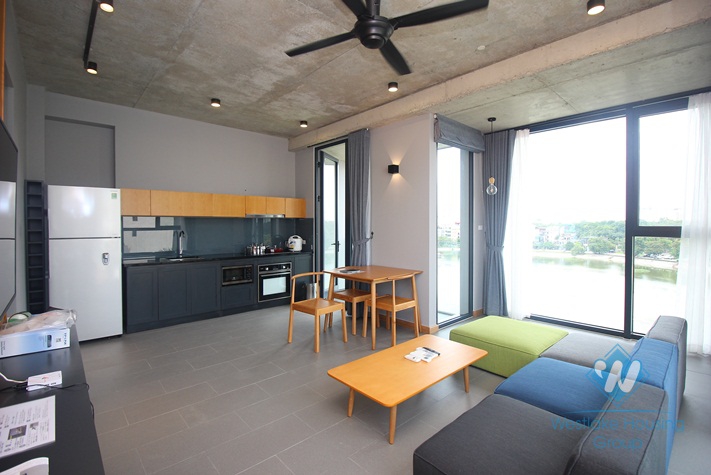 Lake view stylish apartment rental in Dong Da, Hanoi